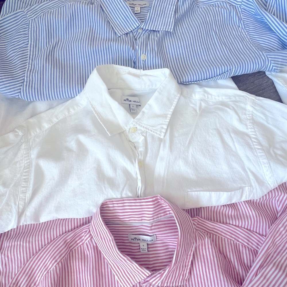 3 Peter Millar button downs. Size large